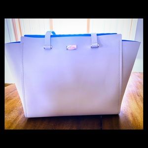 Kate Spade XL Tote Cream & Purple